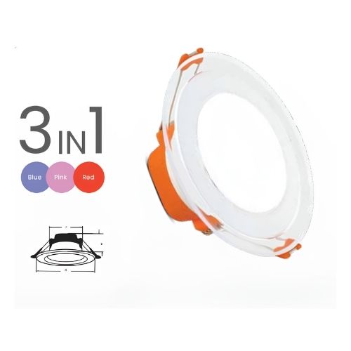 Led Downlighter Multicolour Recess 6W